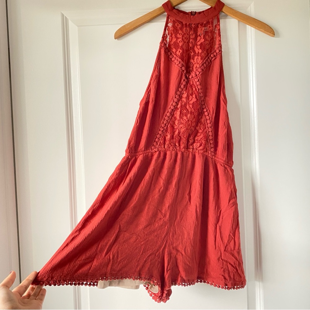 Target Rust Lace Romper - Picture 2 of 6